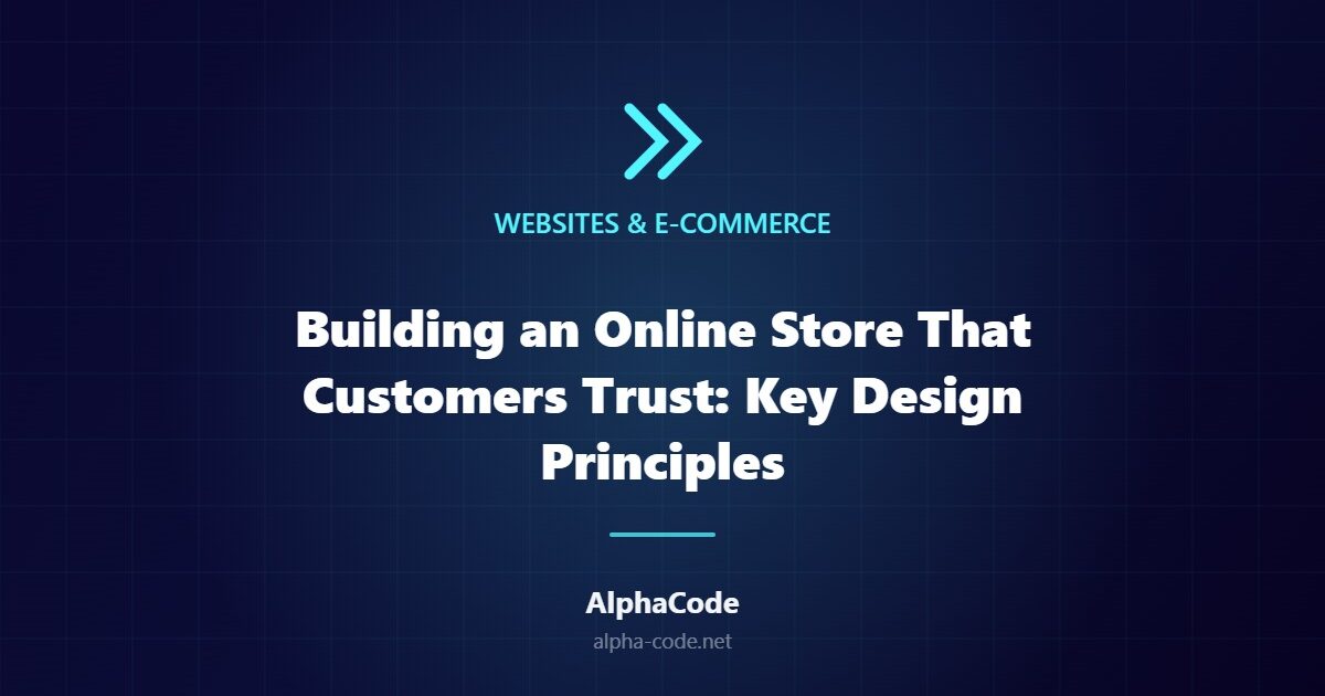 Building an Online Store That Customers Trust: Key Design Principles